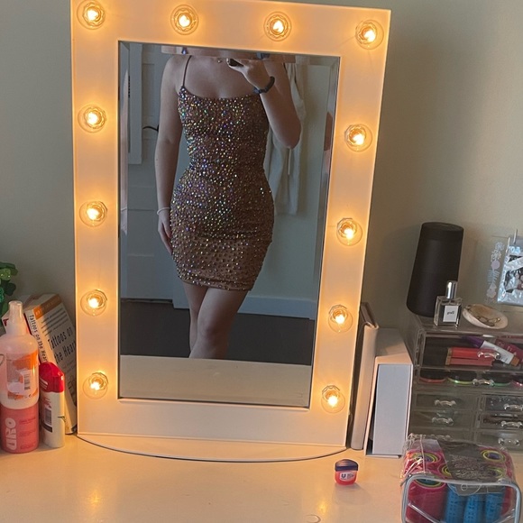 Copper Sherri Hill Homecoming Dress - Picture 2 of 4